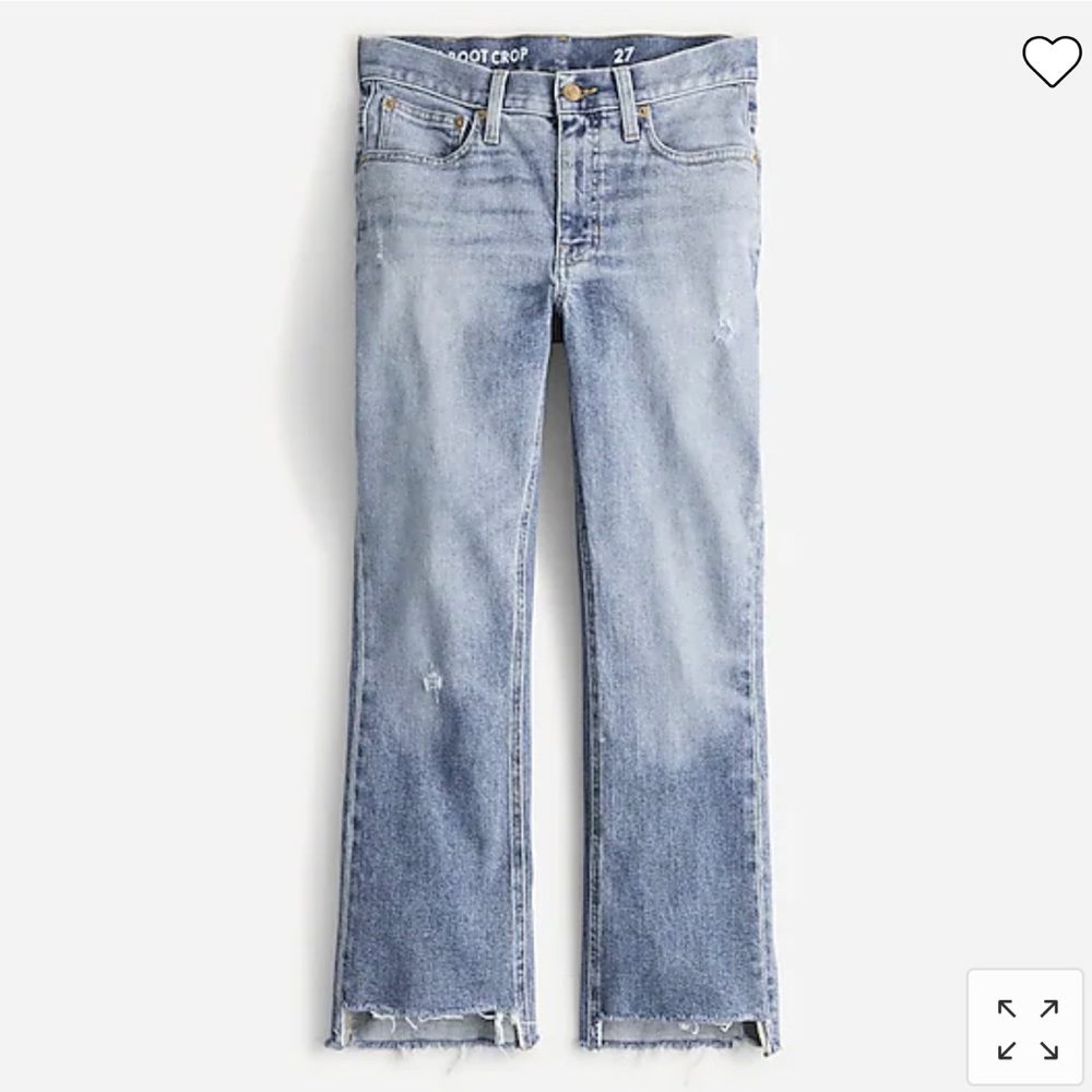 J.Crew 9” mid-rise Demi Boot Crop Jean in Clara Wash (SOLD OUT ONLINE)